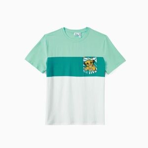 Disney Simba Lion King Tropical Plant Print T-Shirt (Green,Cotton)